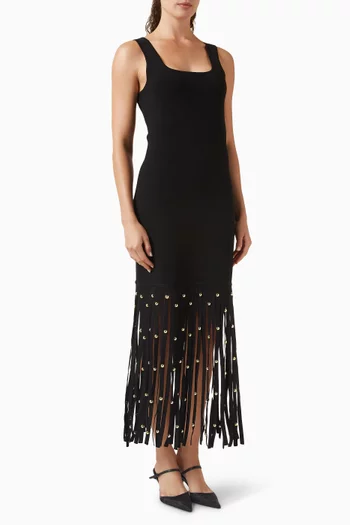 فستان روميليا منسوج من مزيج رايون