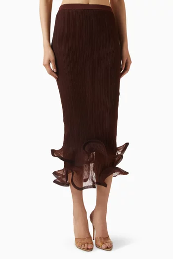 تنورة كيلسو بطيّات بيلسيه نسيج شفاف