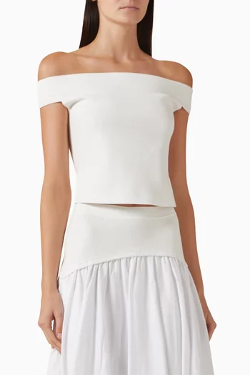 Dalton Off-shoulder Top in Rayon Blend