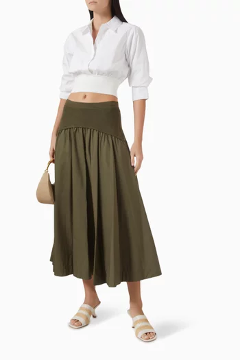 Ovie Midi Skirt in Cotton