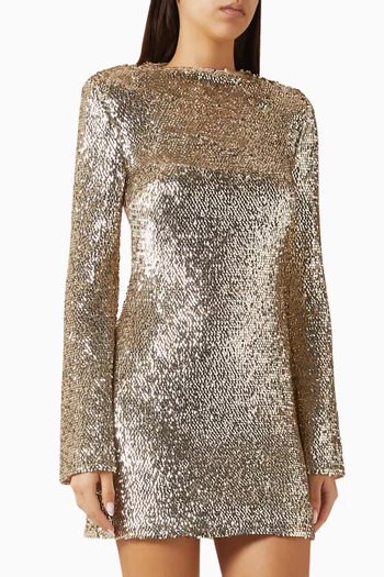 Opal Sequin-embellished Mini Dress