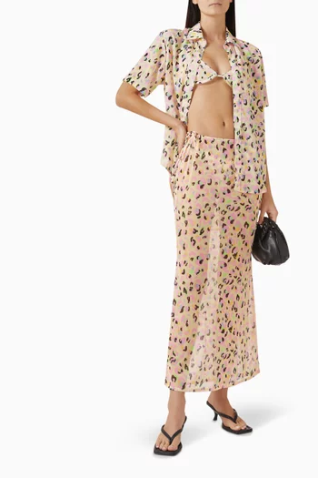 تنورة ديلينا طويلة قماش شبكي