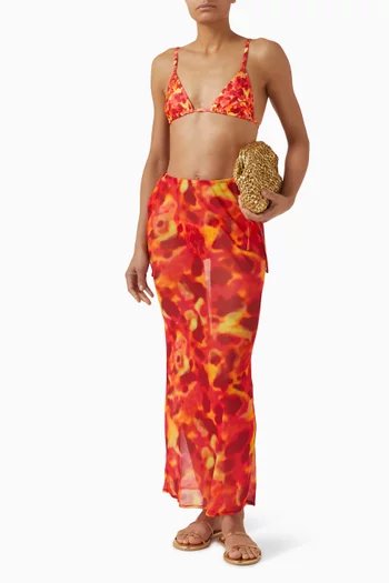 تنورة ديلينا طويلة قماش شبكي