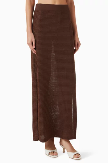 تنورة نيكي متوسطة الطول مزيج فيسكوز