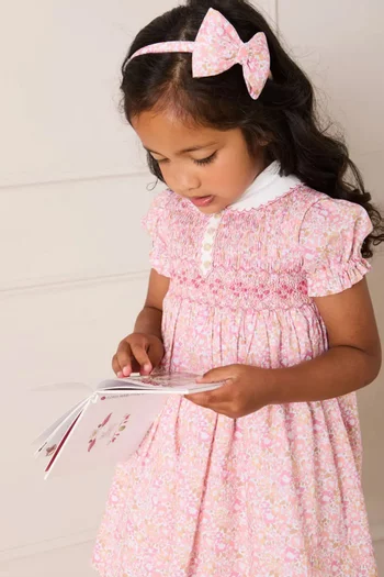 طوق رأس بعقدة ونقشة زهور