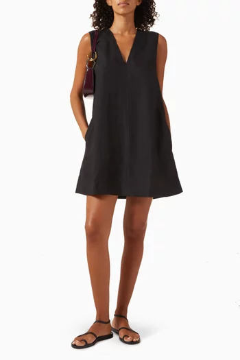 فستان ديريا قصير كتان عضوي