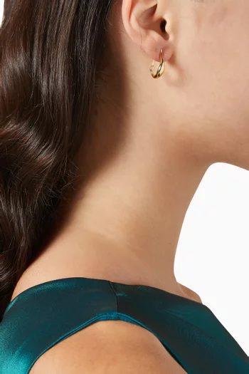 أقراط دائرية كوليت ميني نحاس مطلي ذهب عيار 14