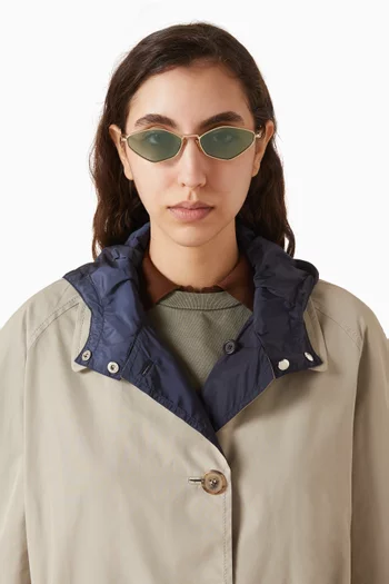 Irregular Sunglasses in Metal