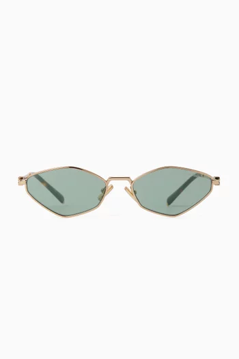 Irregular Sunglasses in Metal