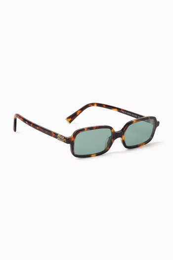 Rectangle Sunglasses in Acetate