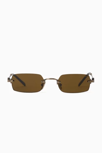 Rectangular Sunglasses in Metal