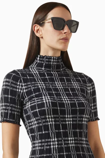 Square Cat-eye Sunglasses in Acetate