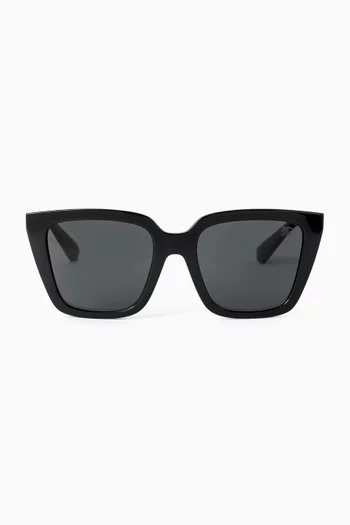 Square Cat-eye Sunglasses in Acetate
