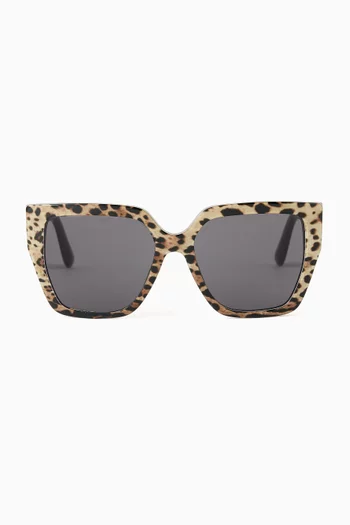 نظارة شمسية بإطار مربع أسيتات