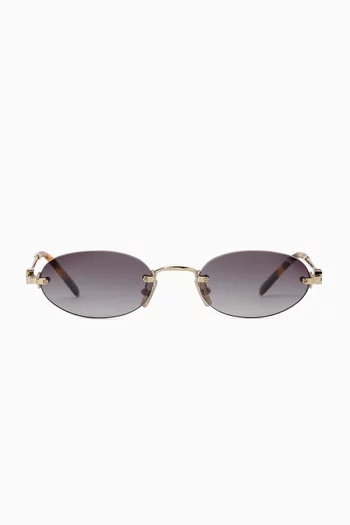 Oval Sunglasses in Metal