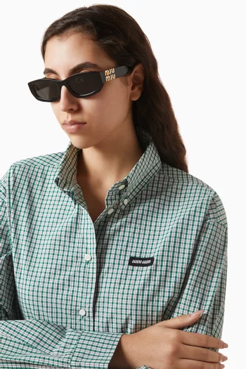 Irregular Sunglasses in Acetate