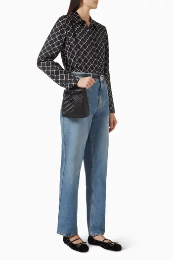 GG Marmont Nano Bucket Bag in Leather