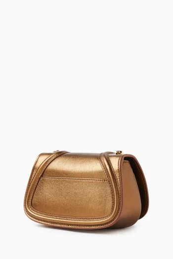 Small Blondie Shoulder Bag in Metallic Leather