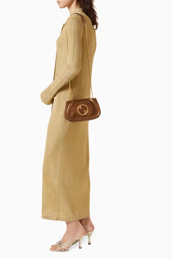 Small Blondie Shoulder Bag in Metallic Leather