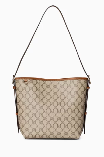 Small GG Emblem Shoulder Bag in Canvas