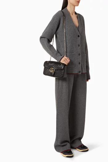 Small GG Marmont Camera Bag in Matelassé Chevron Leather