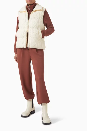 Irina Gilet Jacket in Cable-knit
