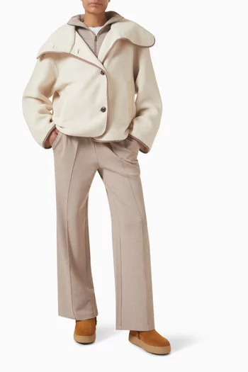 جاكيت رومان بقصة مربعة صوف شيربا