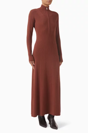 Burnet Zip Maxi Dress in Knit
