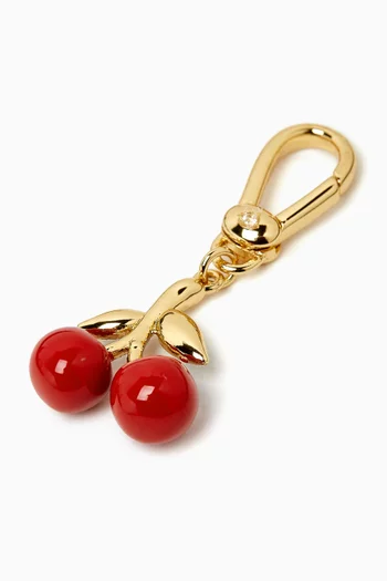 Cherry Charm in Plated Brass