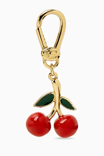 Cherry Charm in Plated Brass