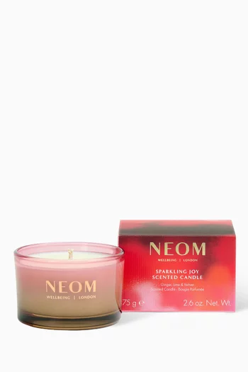 شمعة سباركلينج جوي بحجم مناسب للسفر، 75 غرام