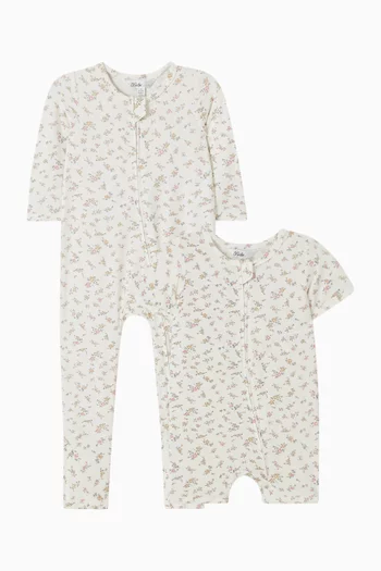 طقم رومبر وبيجاما بلوسوم، قطعتان 