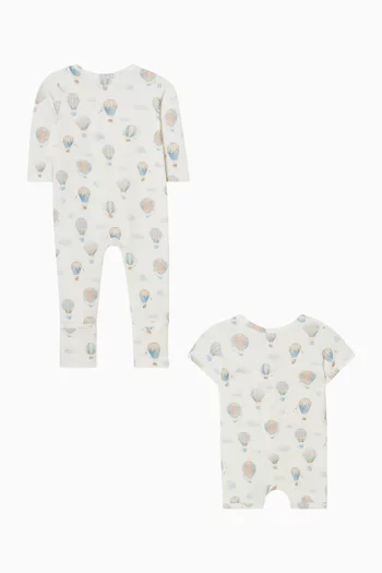 طقم بيجاما ورومبر بطبعة منطاد