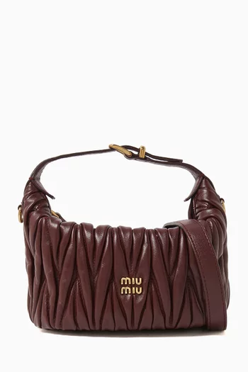 Logo Pouch in Matelassé Nappa