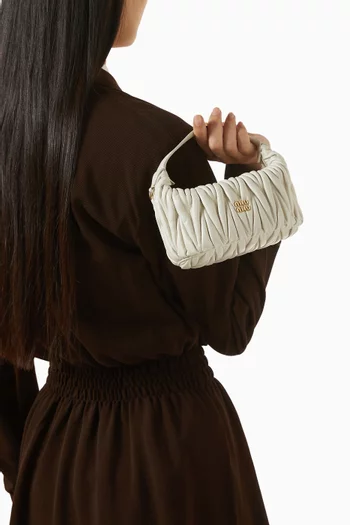 Logo Pouch in Matelassé Nappa