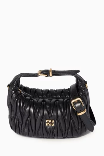 Logo Pouch in Matelassé Nappa