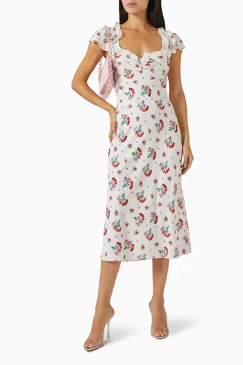 Delicate Midi Dress in Crepe