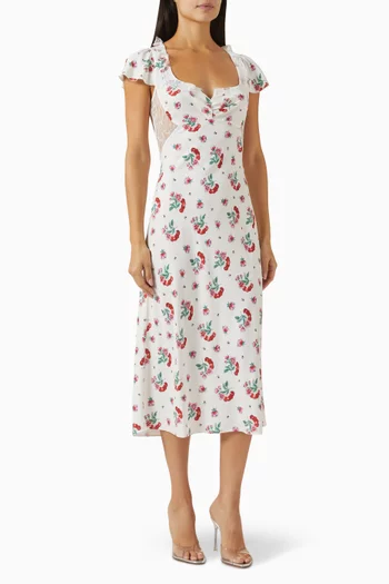 Delicate Midi Dress in Crepe