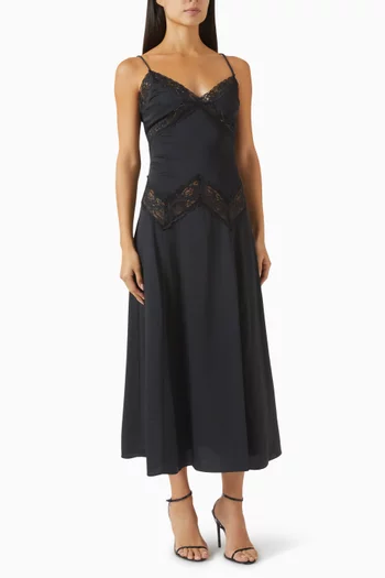 Ethereal Maxi Dress in Satin