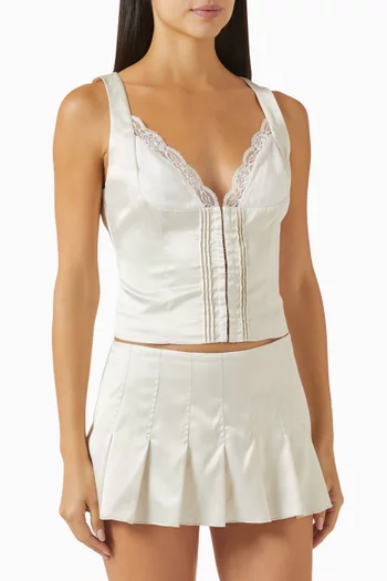 Lilia Corset Top in Satin