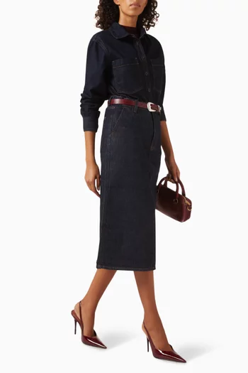 The Pants Skirt in Denim