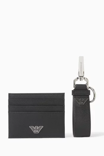 Cardholder & Keyring Gift Set in Leather