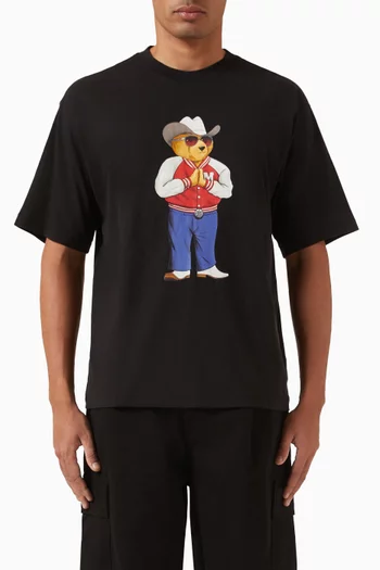 Hee Haw Bear-print T-shirt in Cotton