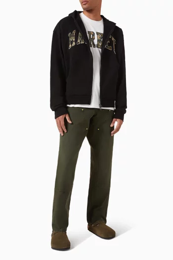 Camo Logo Hoodie in Cotton-fleece