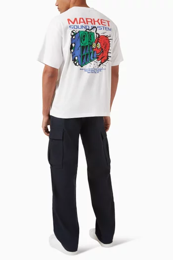 Speaker Knocker-print T-shirt in Cotton