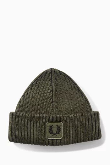 Ribbed Beanie in Cotton