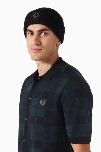 Ribbed Beanie in Cotton