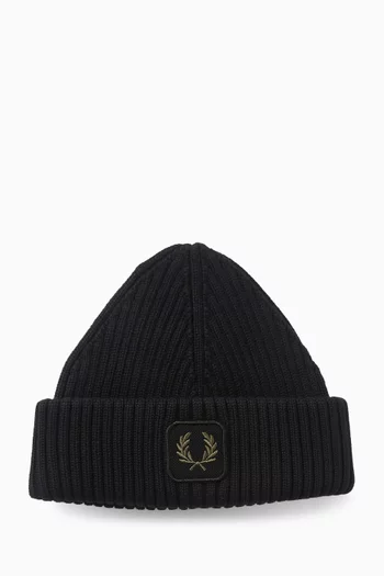 Ribbed Beanie in Cotton