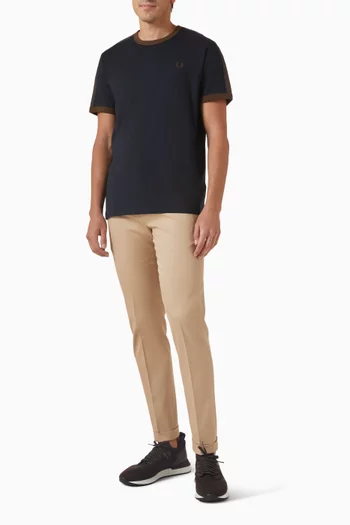 تي شيرت رينجر بشريط بلون مغاير قطن