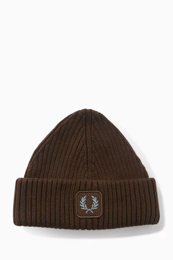 Ribbed Beanie in Cotton